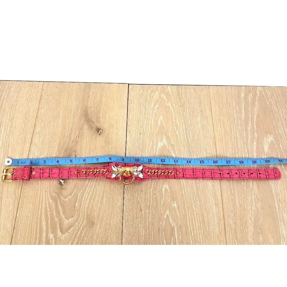 Olivia Riegel | Pink Dog Collar Swarovski Crystals Small to Medium